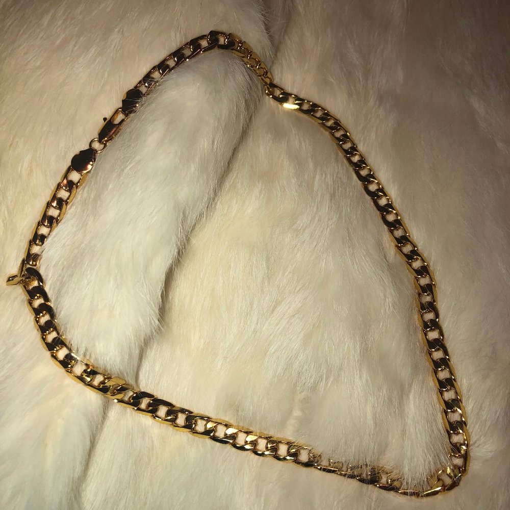 18K 8MM CUBAN CURB CHAIN! STAMPED! - Picture 3 of 3